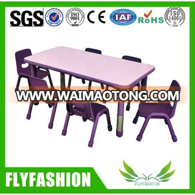 Height adjustable children desk and chairs, kindergarten furniture ( KF-04 )