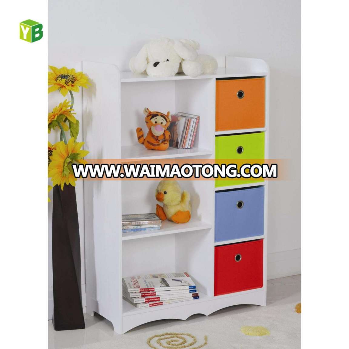 Yibang Hot Sell 4 drawers Three Layer kids Child Toy Storage Cabinet